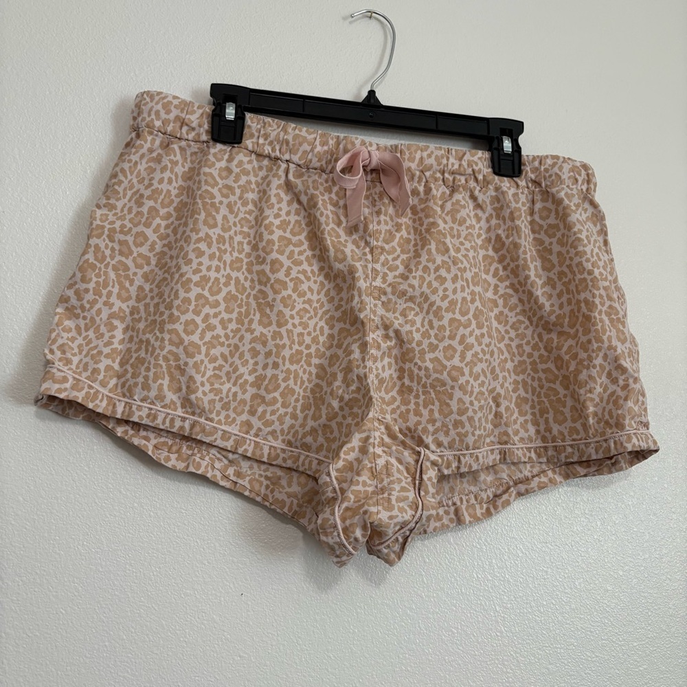 Women’s J Crew PJ shorts, animal print size large